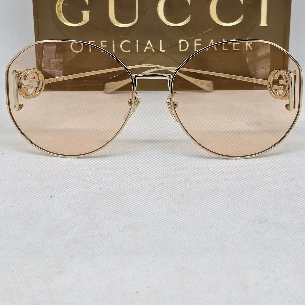 Gucci Gold Sunglasses for Women GOLD AND PINK